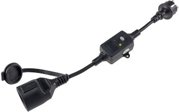 Fehlerstromschutzadapter "CT-RCD" IP44 / Zwischenstecker mit Kupplung / Stecker