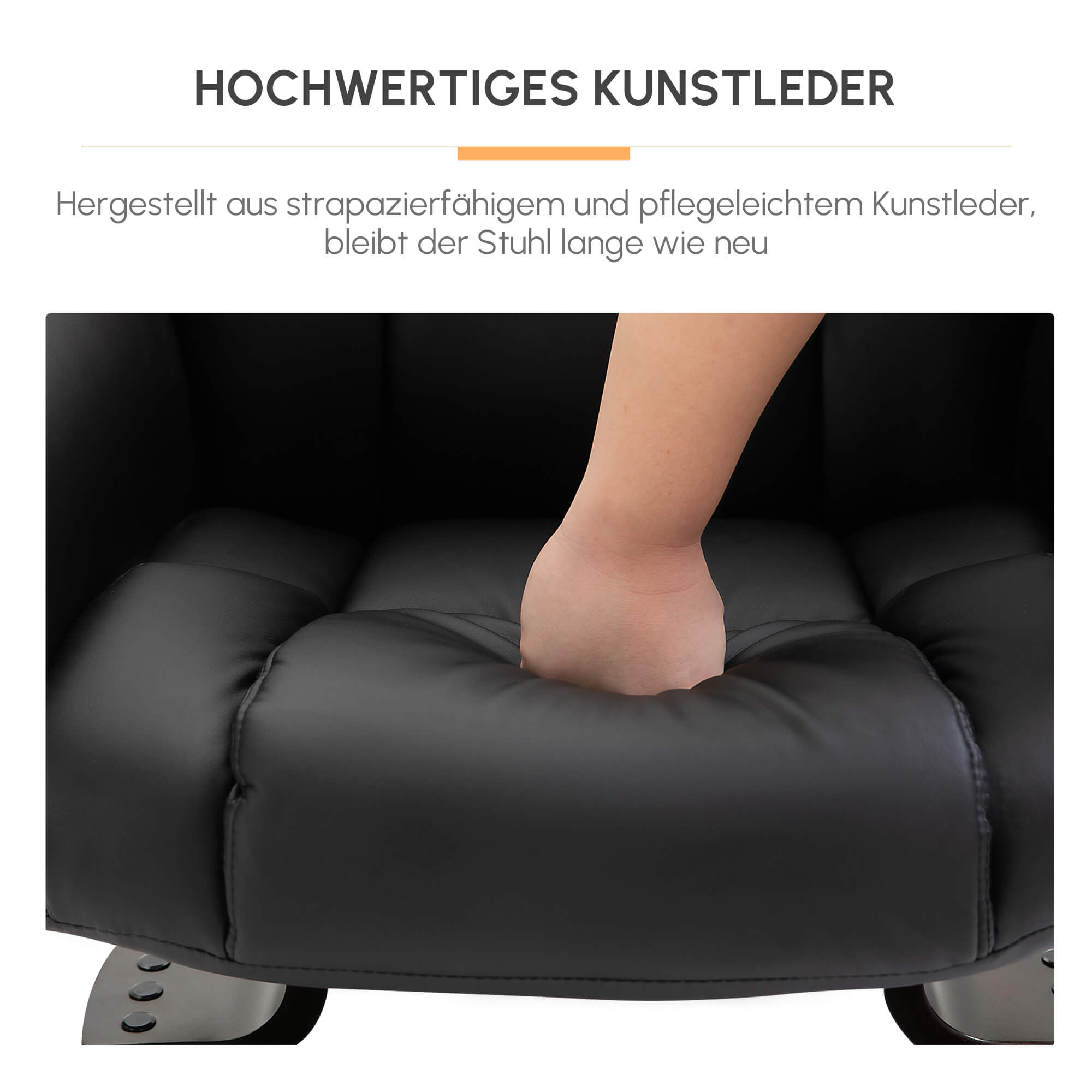 Relaxsessel mit Massagefunktion Fußhocker Liegefunktion Kunstleder 79 x 82 x 101 cm