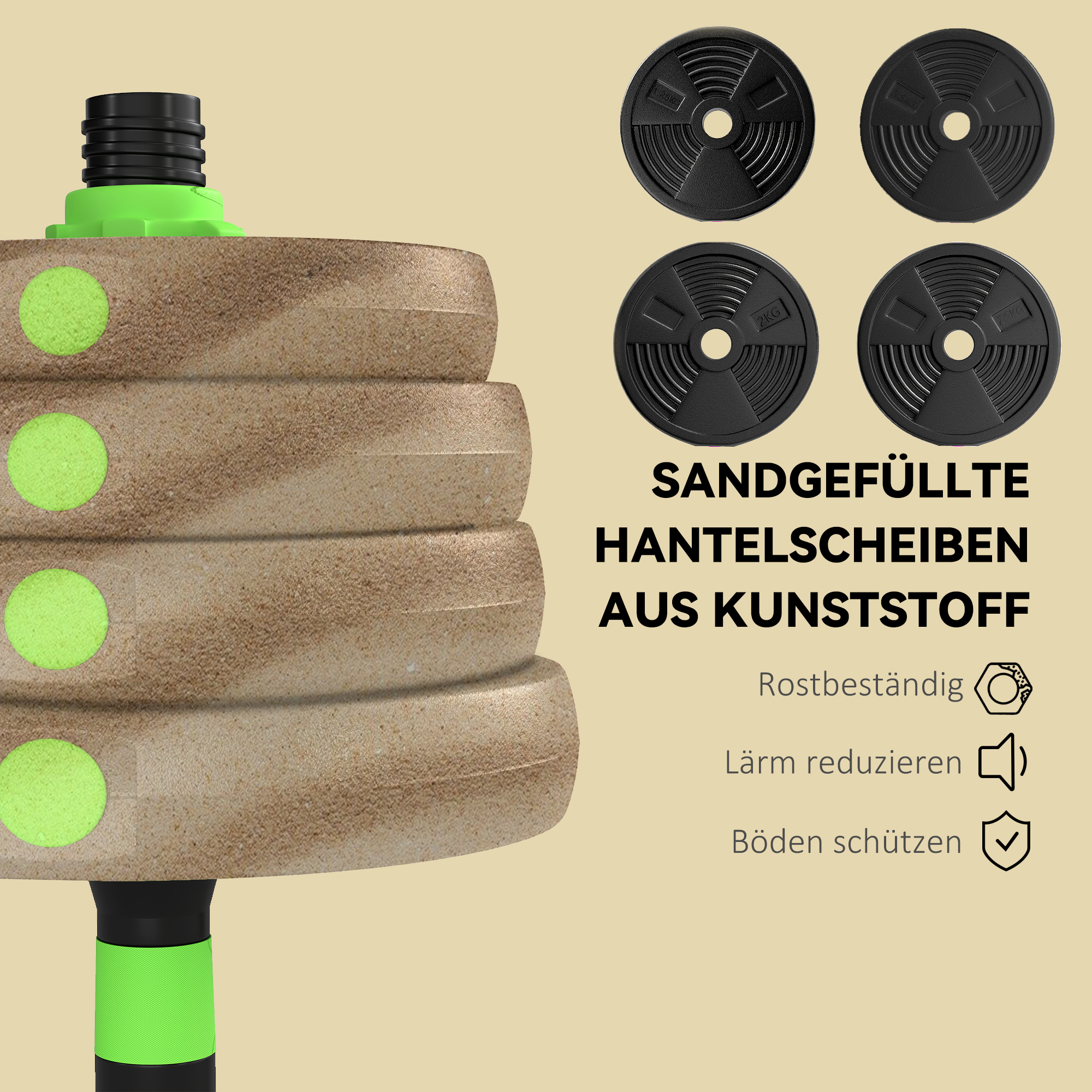 Hantelset verstellbar 30 KG Kurzhantel Set Kurzhanteln Langhanteln Hanteln Set für Krafttraining