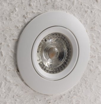 Decken-Einbaustrahler "CT-K86" weiß / schwenkbar, Ø86mm, für 50mm Lampen