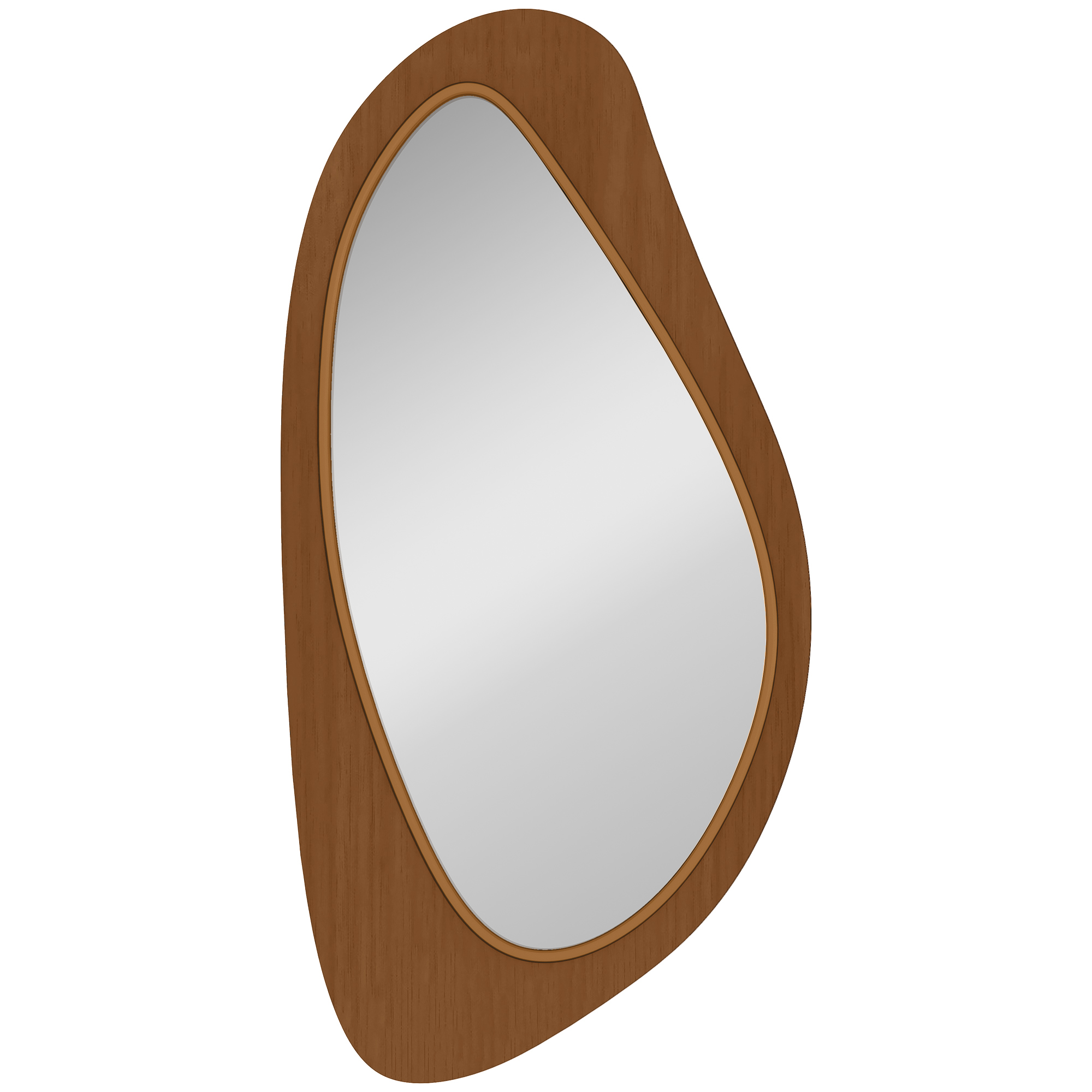 Wandspiegel Fenster Spiegel mit Kieferfurnierrahmen für Schlafzimmer Wohnzimmmer, 91,5 x 45 x 3 cm, Naturholz