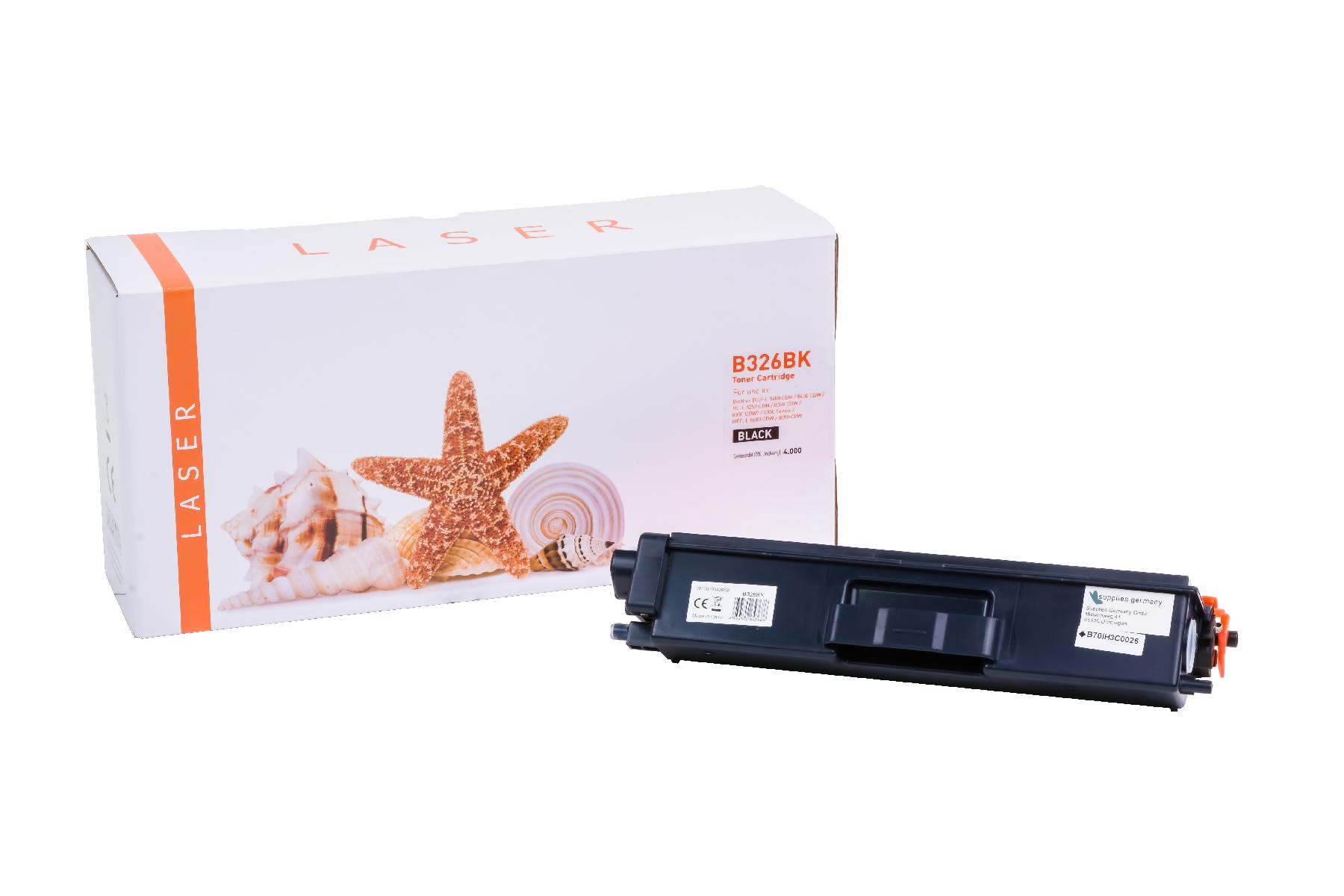 TN326schwarz alternativ Toner schwarz für Brother  / TN326schwarz / 4.000 Seiten