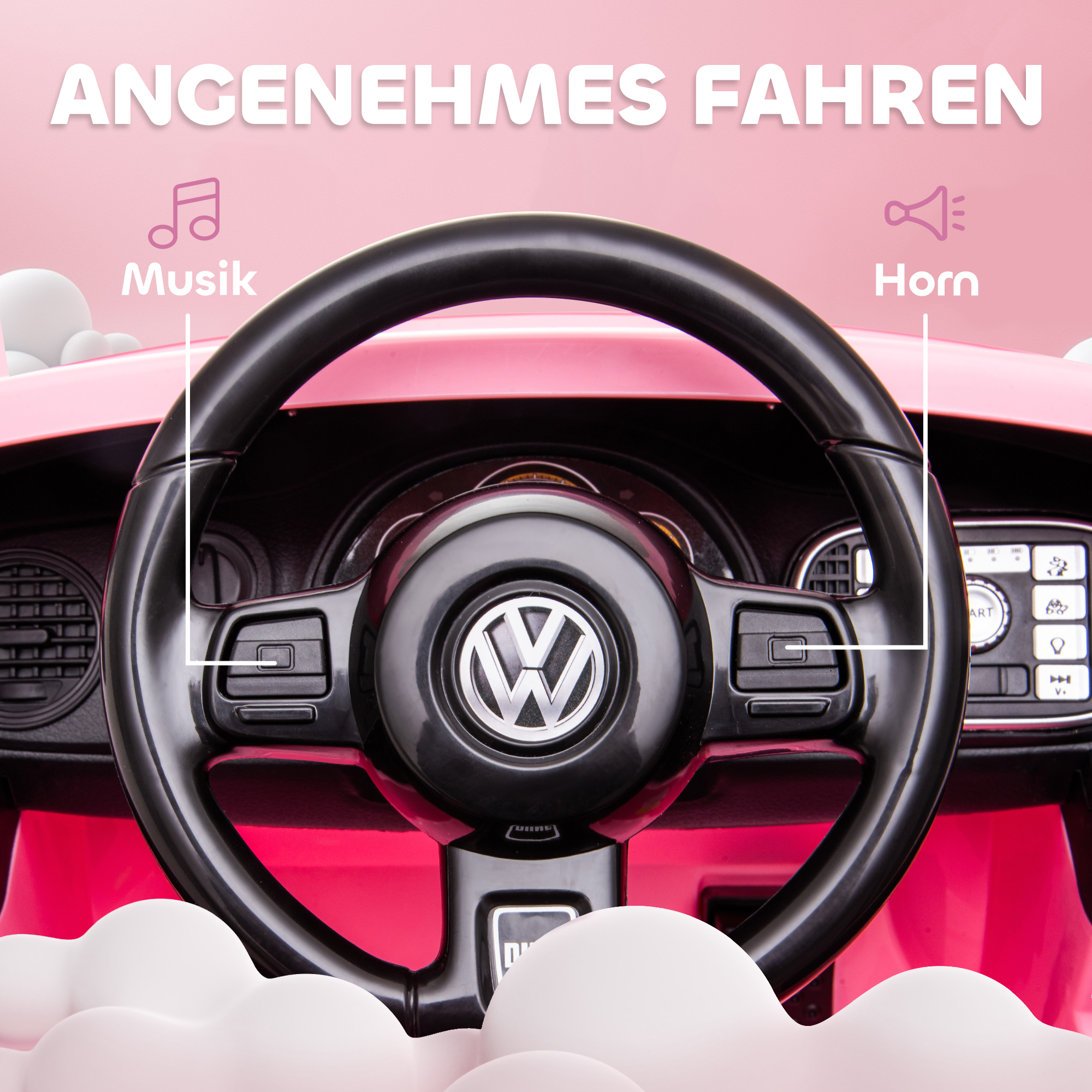 Kinderfahrzeug VW Käfer, rosa