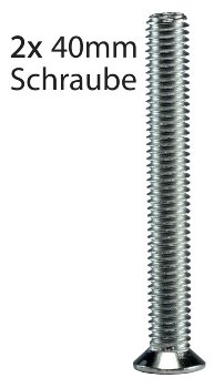 Abschließbarer Fenstergriff, weiß, 2 Schrauben, 2 Schlüssel