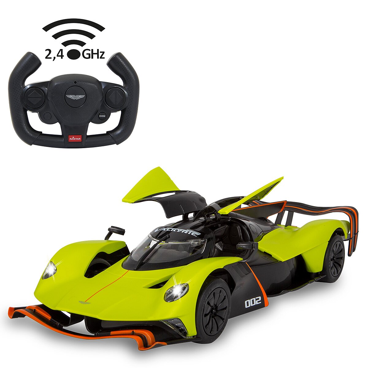 Aston Martin Valkyrie AMR Pro 1:14 grün 2,4GHz Tür manuell