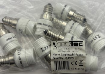 Lampensockel-Adapter, Keramik, E14 auf G9