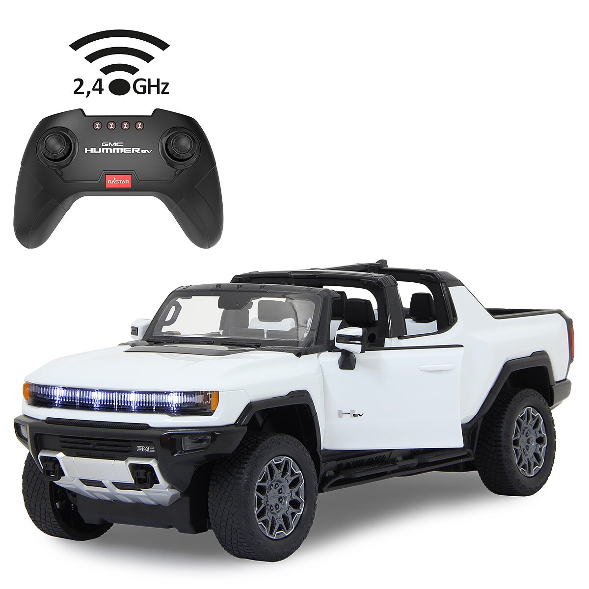 Hummer EV 1:16 weiß 2,4GHz Tür manuell