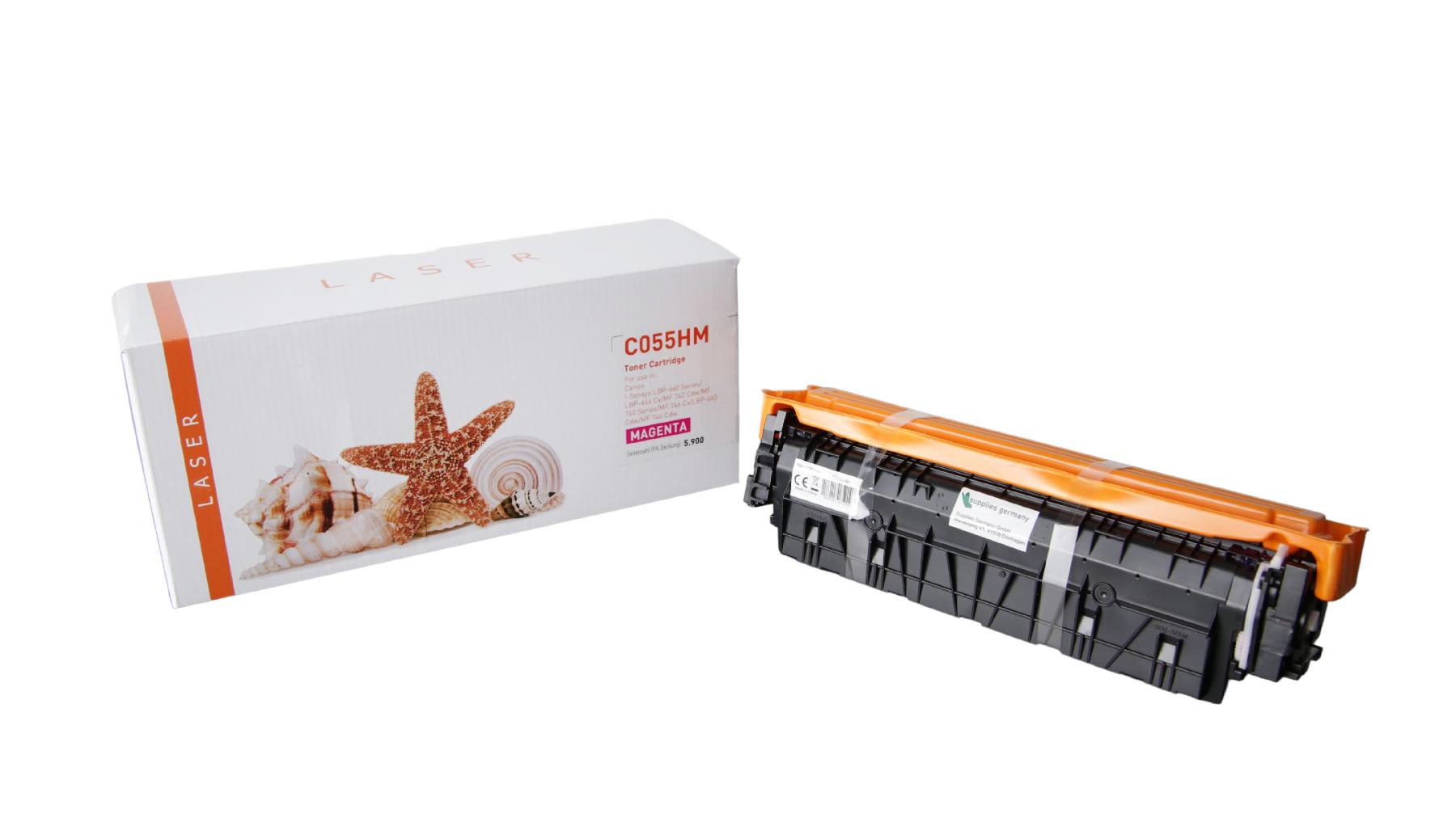 055HM alternativ Toner Magenta für Canon / 3018C002 / 5.900 Seiten