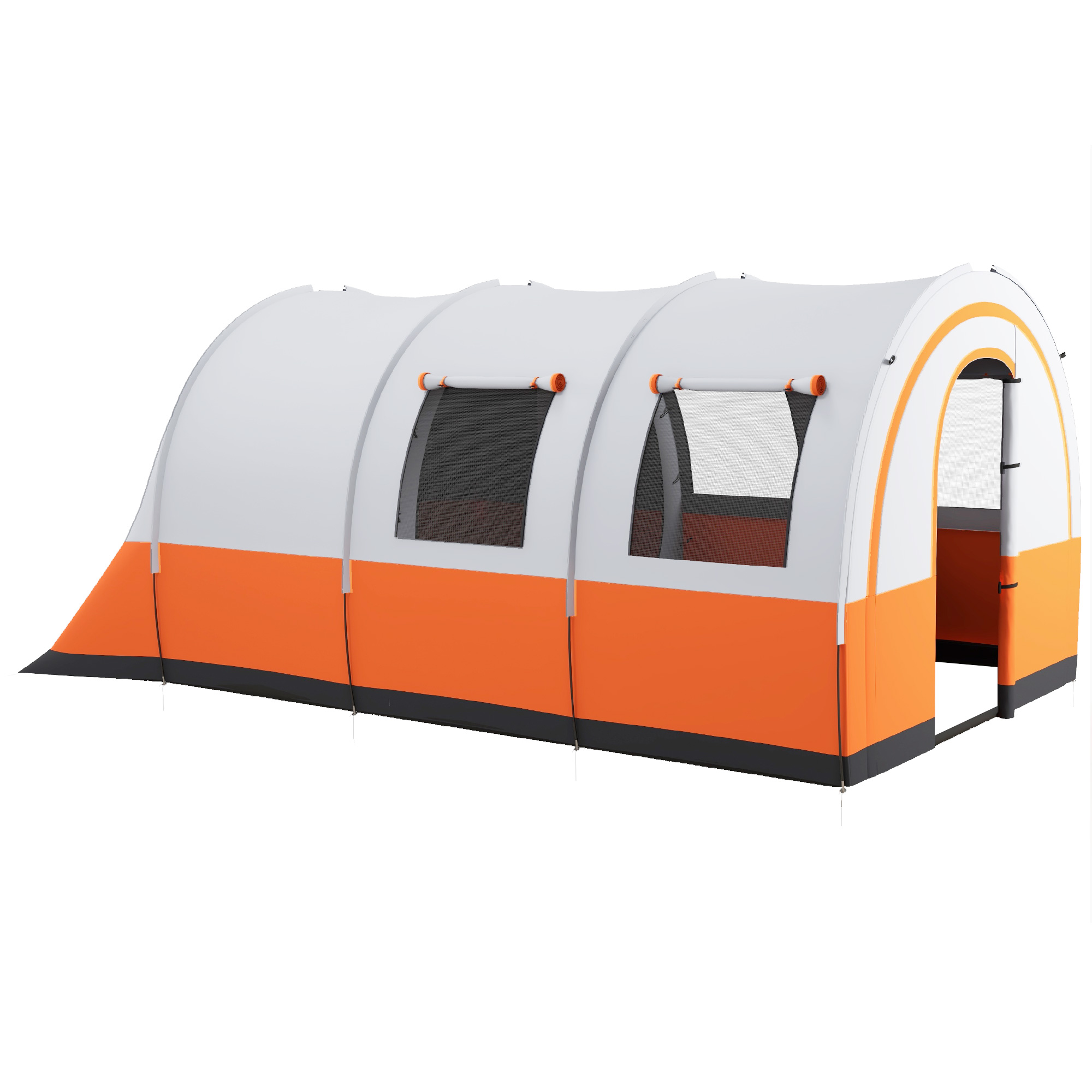 Campingzelt bis 6 Pers., Familienzelt, separate Bereiche, wasserdicht, Cremeweiß