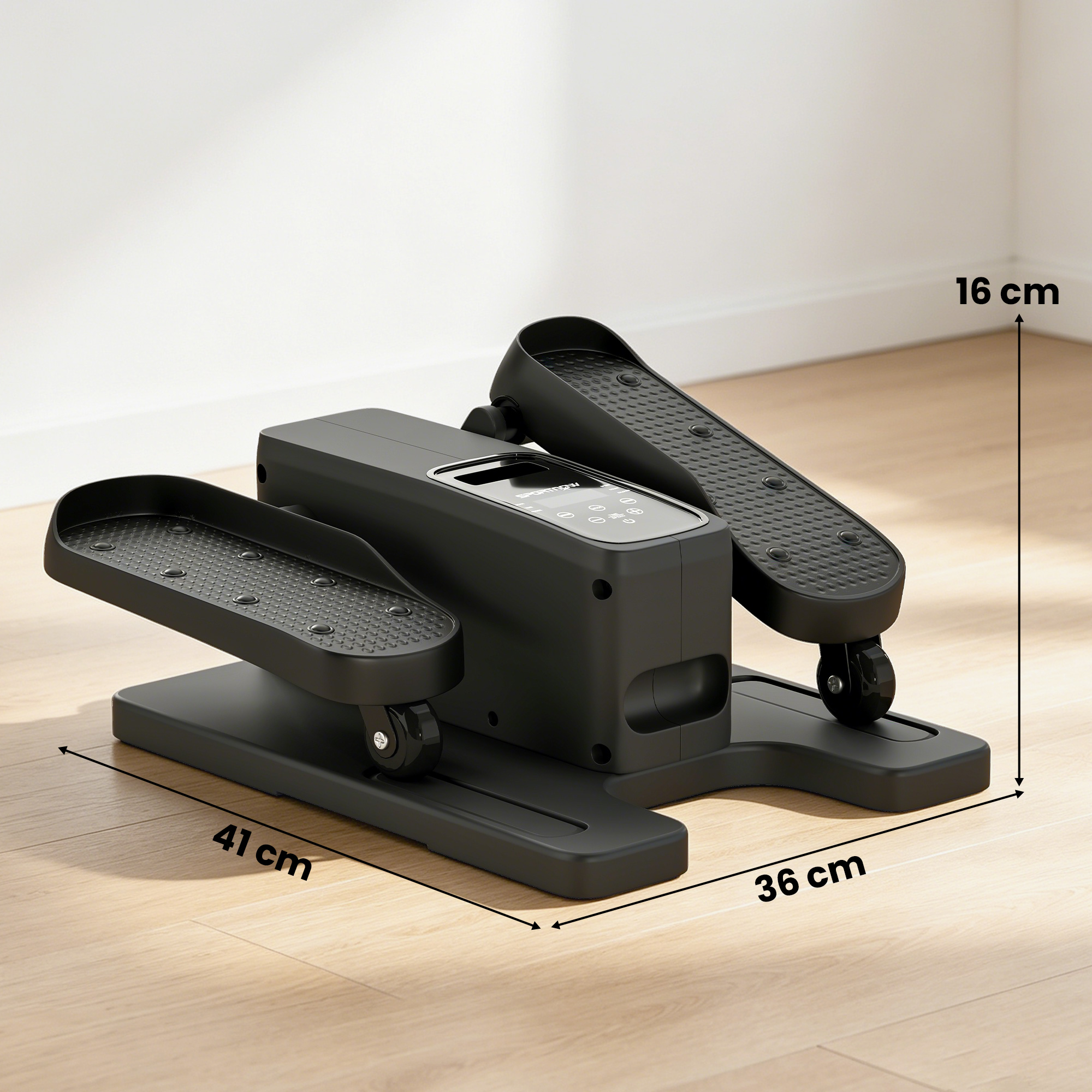 Mini Ellipsentrainer für Zuhause Untertisch Elektrischer Crosstrainer mit Fernbedienung LED-Display 12 Geschwindigkeiten