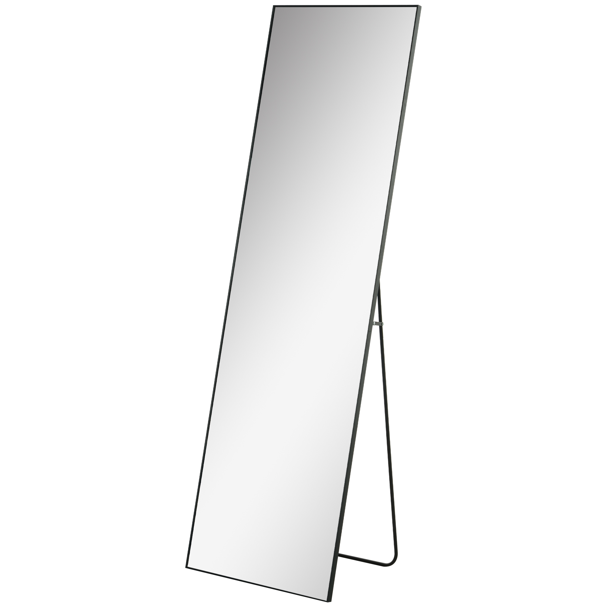 großer Standspiegel, Wandspiegel, Ganzkörperspiegel, 161,5 cm, Silber