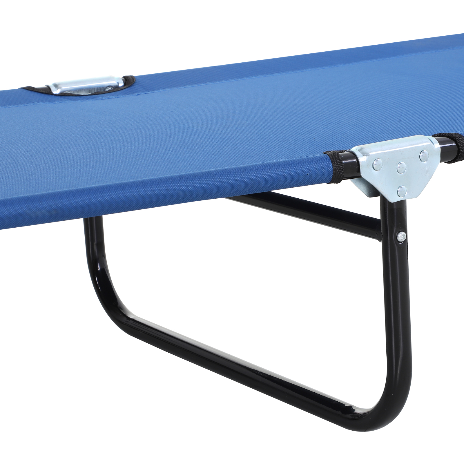 Sonnenliege, 5-fach verstellbare Rückenlehne, schnelltrocknend, Metallrahmen, 190 x 56 x 28 cm, Blau