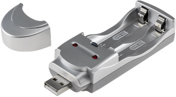Akku-Ladegerät USB - für 2x Micro AAA/Mignon AA Akku-Ladegerät USB - für 2x Micro AAA/Mignon AA