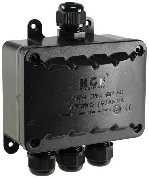 Kabelverbinderbox, 4 Anschlüsse, IP68 - 450V, 1x Eingang, 3x Ausgang Kabelverbinderbox, 4 Anschlüsse, IP68 - 450V, 1x Eingang, 3x Ausgang