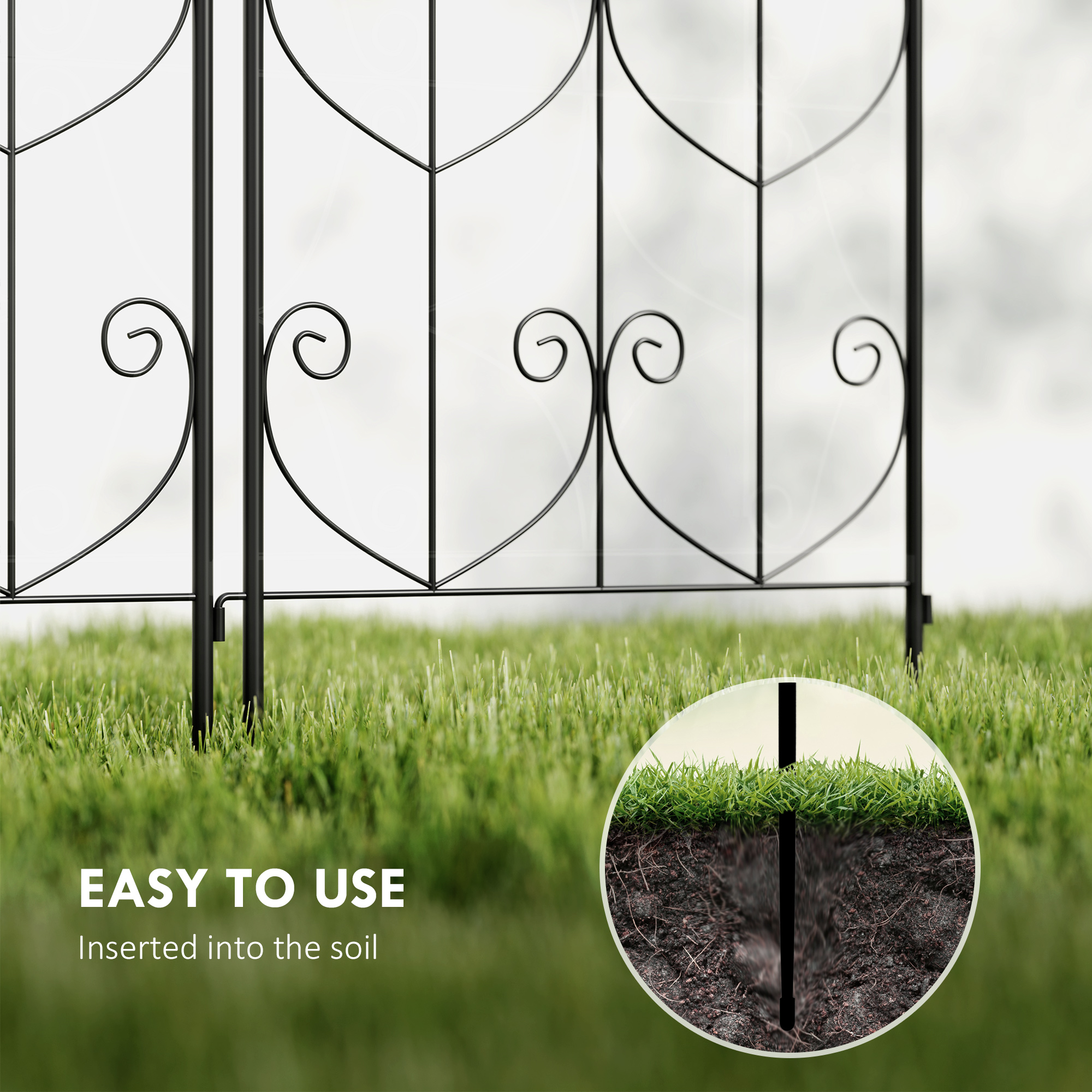 Rankgitter für Kletterpflanzen mit Vögeln 2er-Pack Gartengitter für Gemüse Rebe Blume Metall 50 x 150 cm schwarz