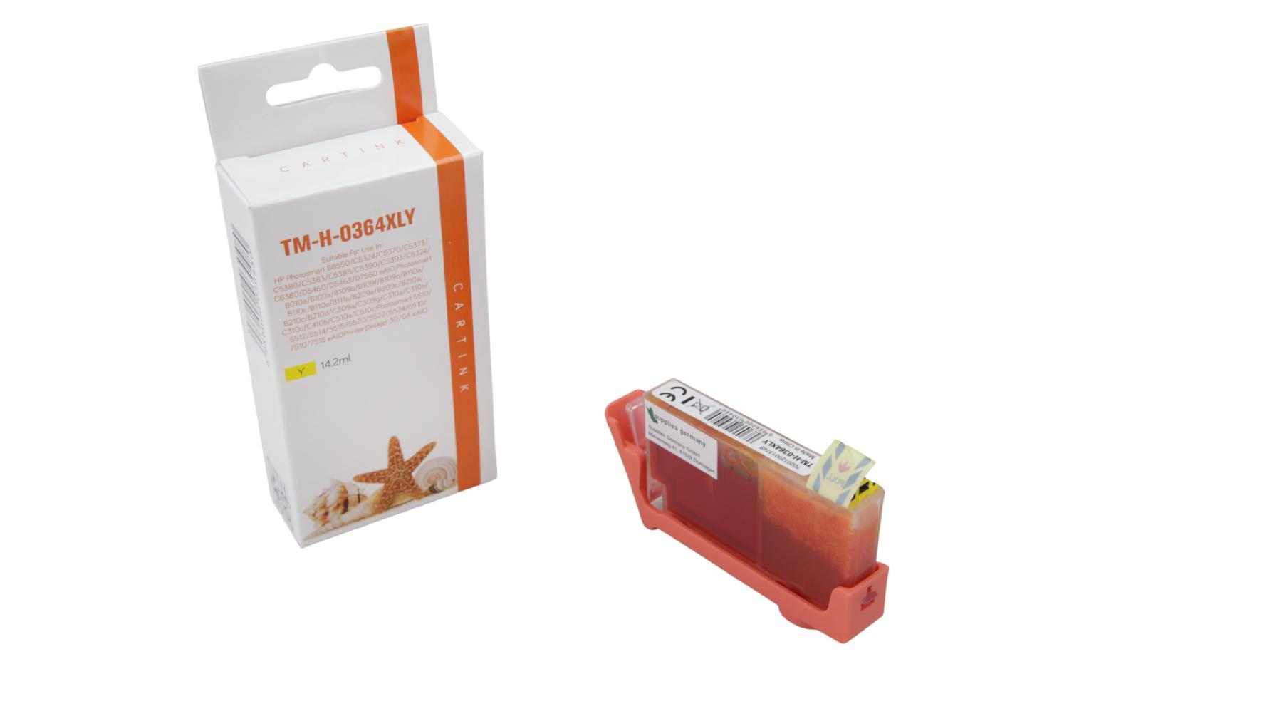 364Y alternativ Seestern Tinte gelb für HP / CB325EE / 14,2ml / mit Chip