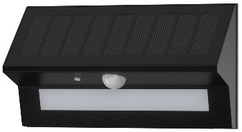 LED Solar Wandleuchte "SWL-AS400" / IP44, warmweiß 3000K, PIR Sensor