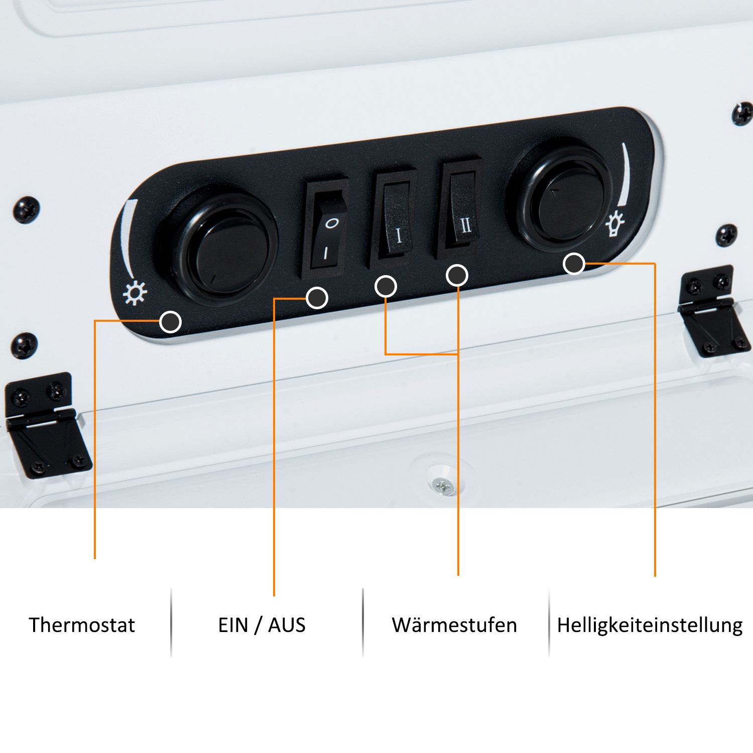 Elektrokamin mit Heizung, elektrischer Kamin mit LED Flammeneffekt, 950/1850W Dekokamin mit Thermostat, elektrisch Kaminfeuer mit Überhitzungs-Schutz, Kaminofen, Weiß