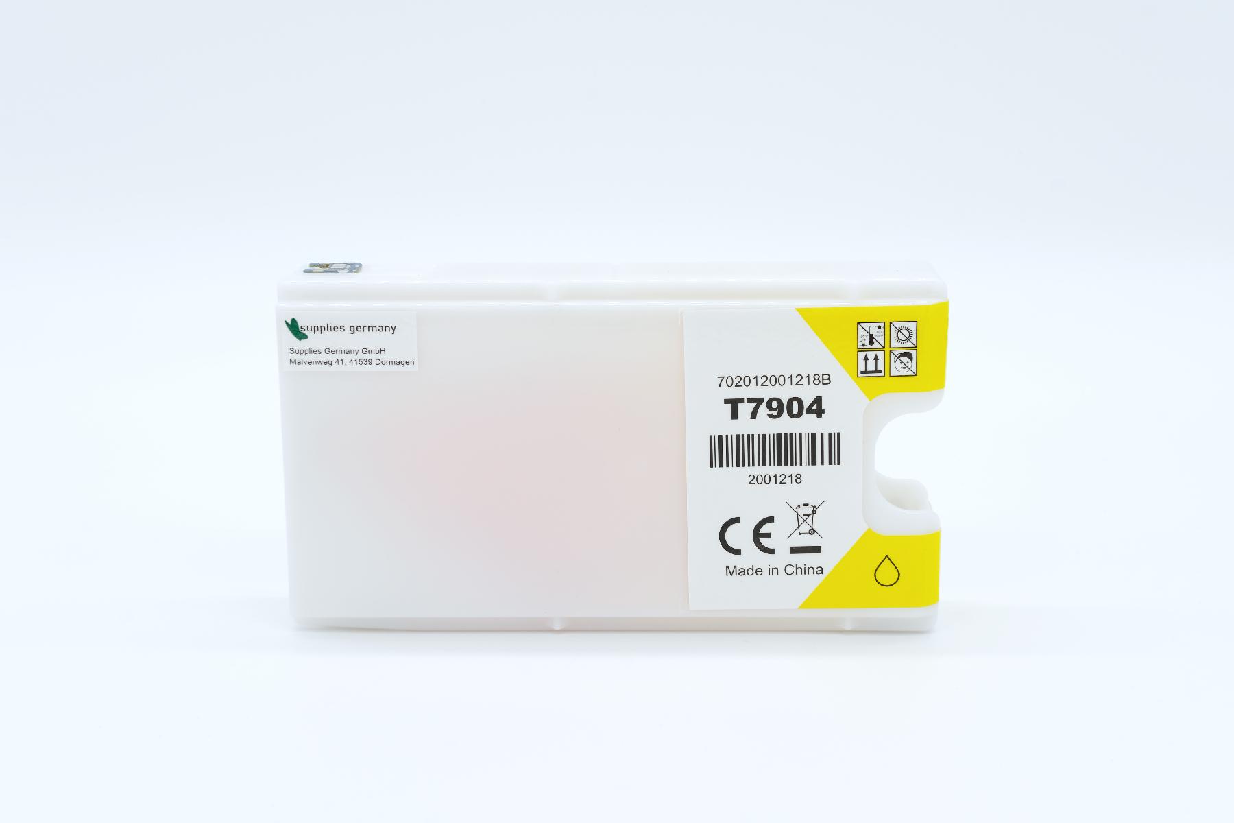 T7904 alternativ Tinte gelb für Epson / C13T79044010 / 25ml
