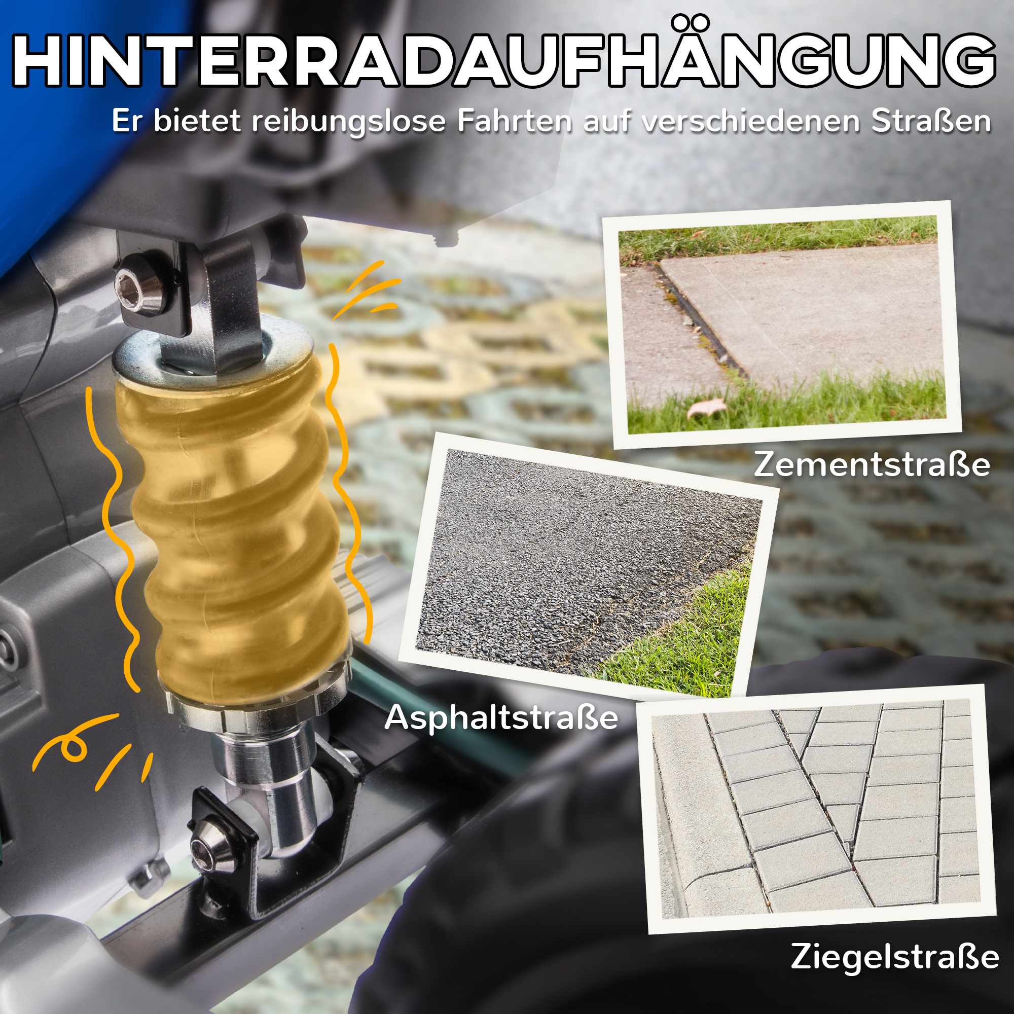 Elektro-Motorrad für Kinder, 12V Kindermotorrad mit Musik, Kinderfahrzeug mit Trainingsrädern, 3-6 Jahre, Blau