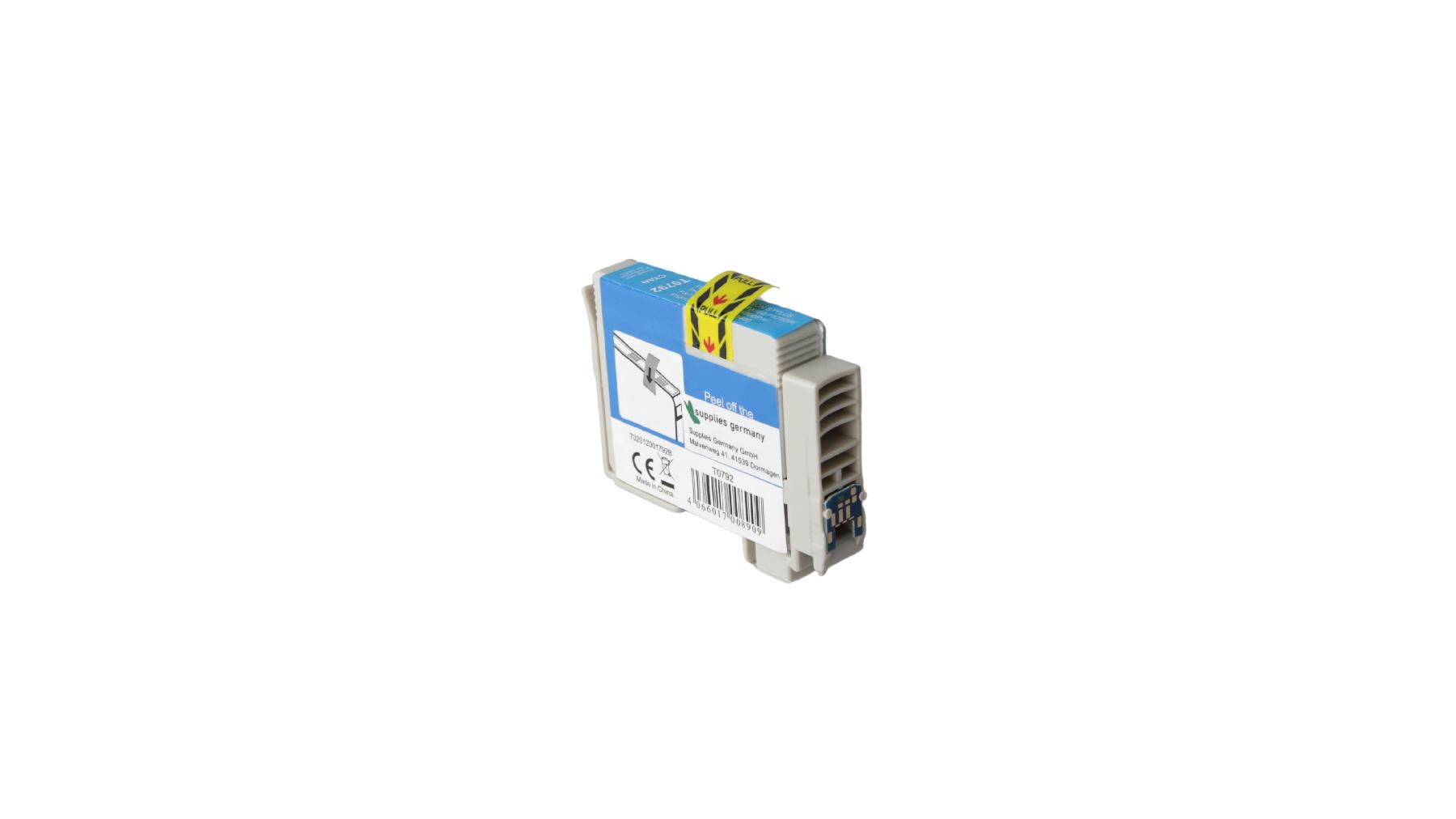 T0792 alternativ Tinte Cyan für Epson / C13T07924010 / 11ml