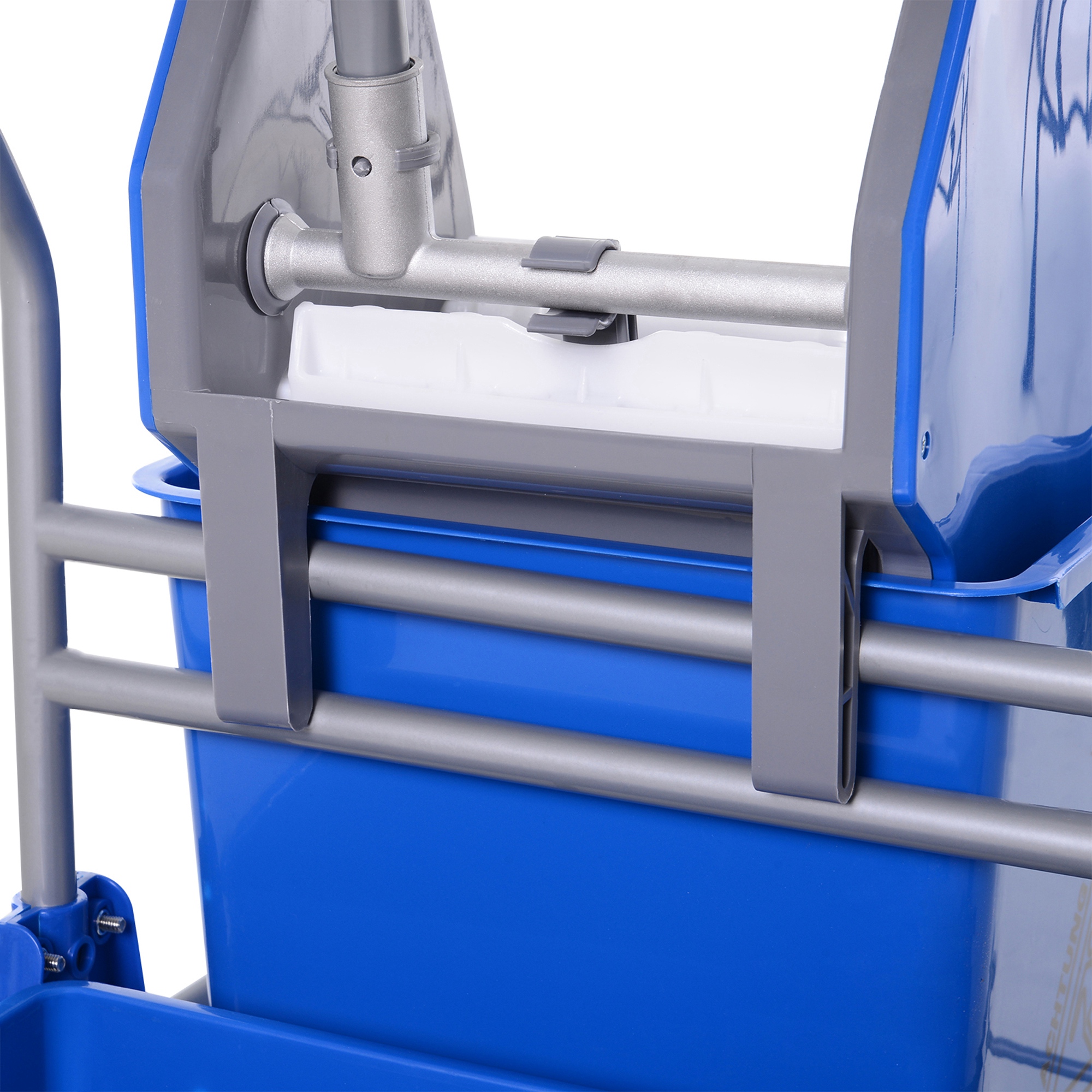Reinigungswagen, Moppwagen, 25 L Fassungsvermögen, 4 Räder, Kunststoff, Blau