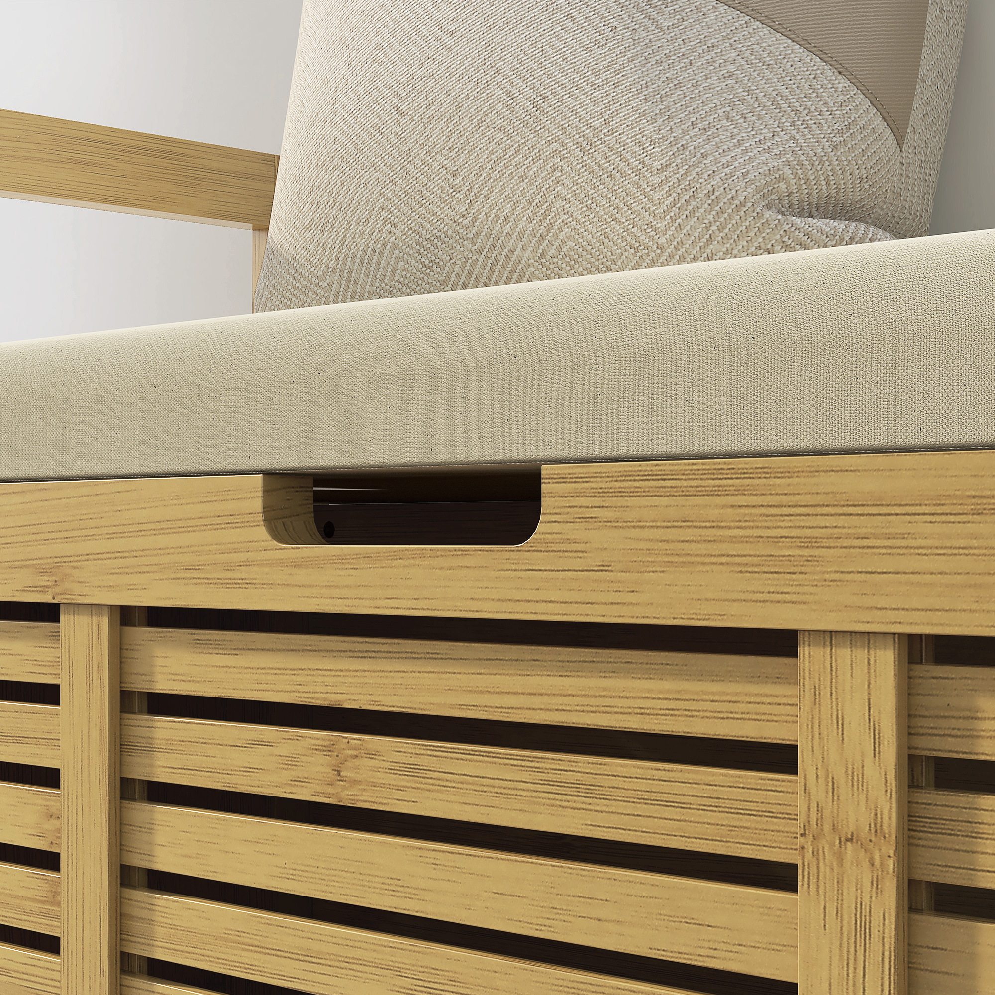 Schuhablage mit Stauraum, Schuhbank, weiche Sitzfläche, Bambus, 100x40x60 cm