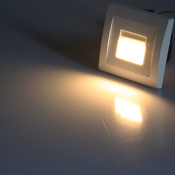MILOS LED-Einbauleuchte "COB" weiß matt, 80x80mm, 3000k, warmweiß, 55Lumen