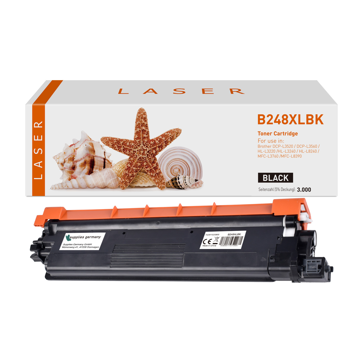 TN248XLBK alternativ Toner black für Brother / TN248XLBK / 3.000 Seiten