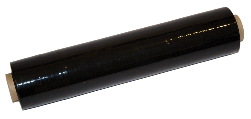 Stretchfolie, 20mµ, 500mm x 300m, 6 Rollen im Karton, schwarz, VPE6