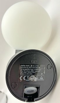 LED Wandleuchte "LAMU" mit PIR-Sensor, IP65, 15W, schwarz, 3000k / warmweiß