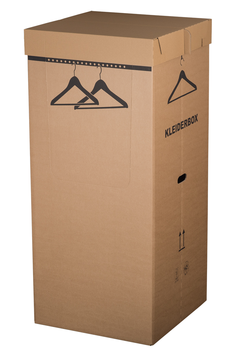 Umzugskarton / Kleiderbox, 545x545x1240mm, bis 30kg, 2-wellig, VPE1