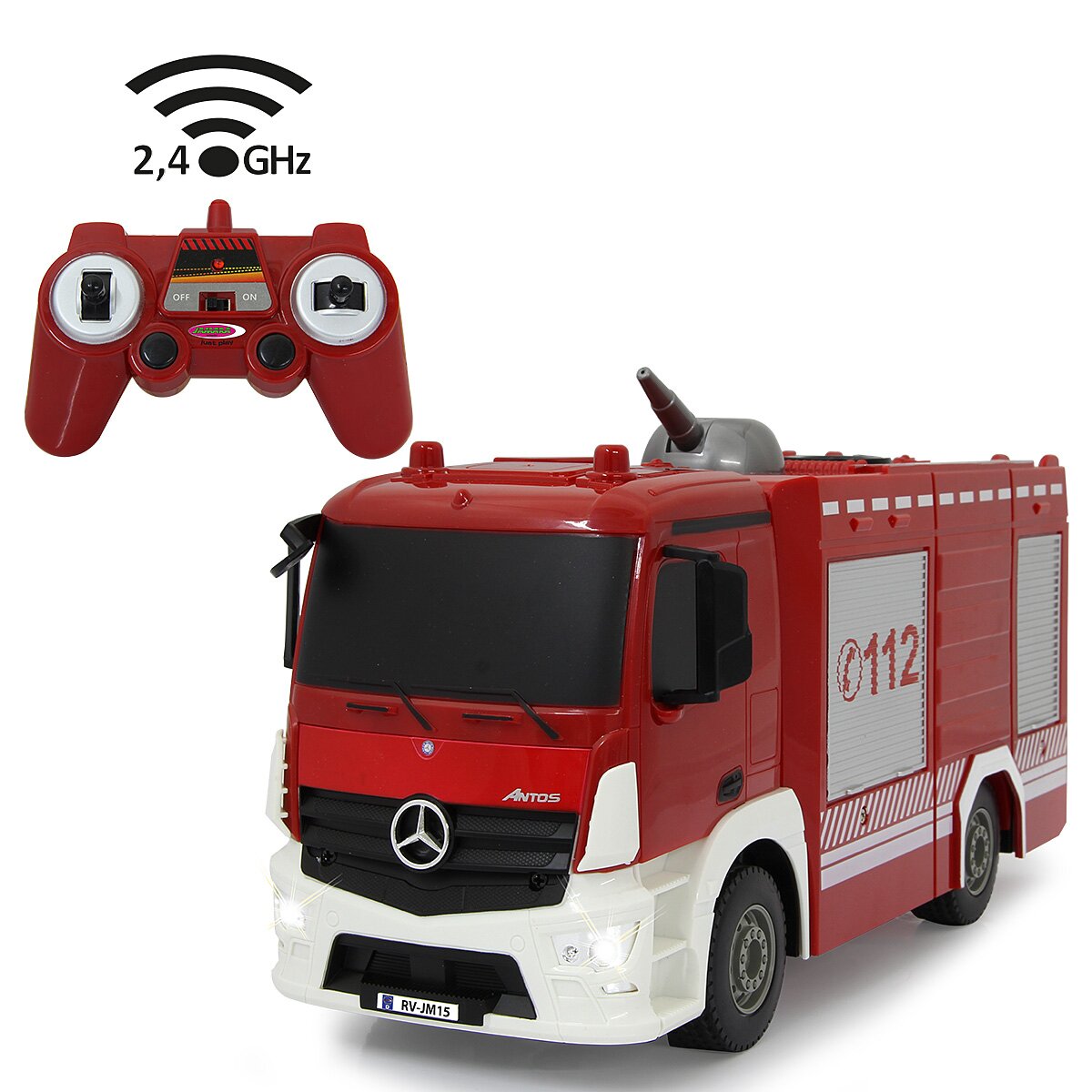Feuerwehr TLF mit Spritzfunktion Mercedes-Benz Antos 1:26 2,4GHz Feuerwehr TLF mit Spritzfunktion Mercedes-Benz Antos 1:26 2,4GHz