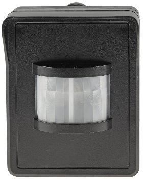 Funk-Bewegungsmelder für "Pilota Casa", IP44, 90°/8m PIR, Aufputz, schwarz