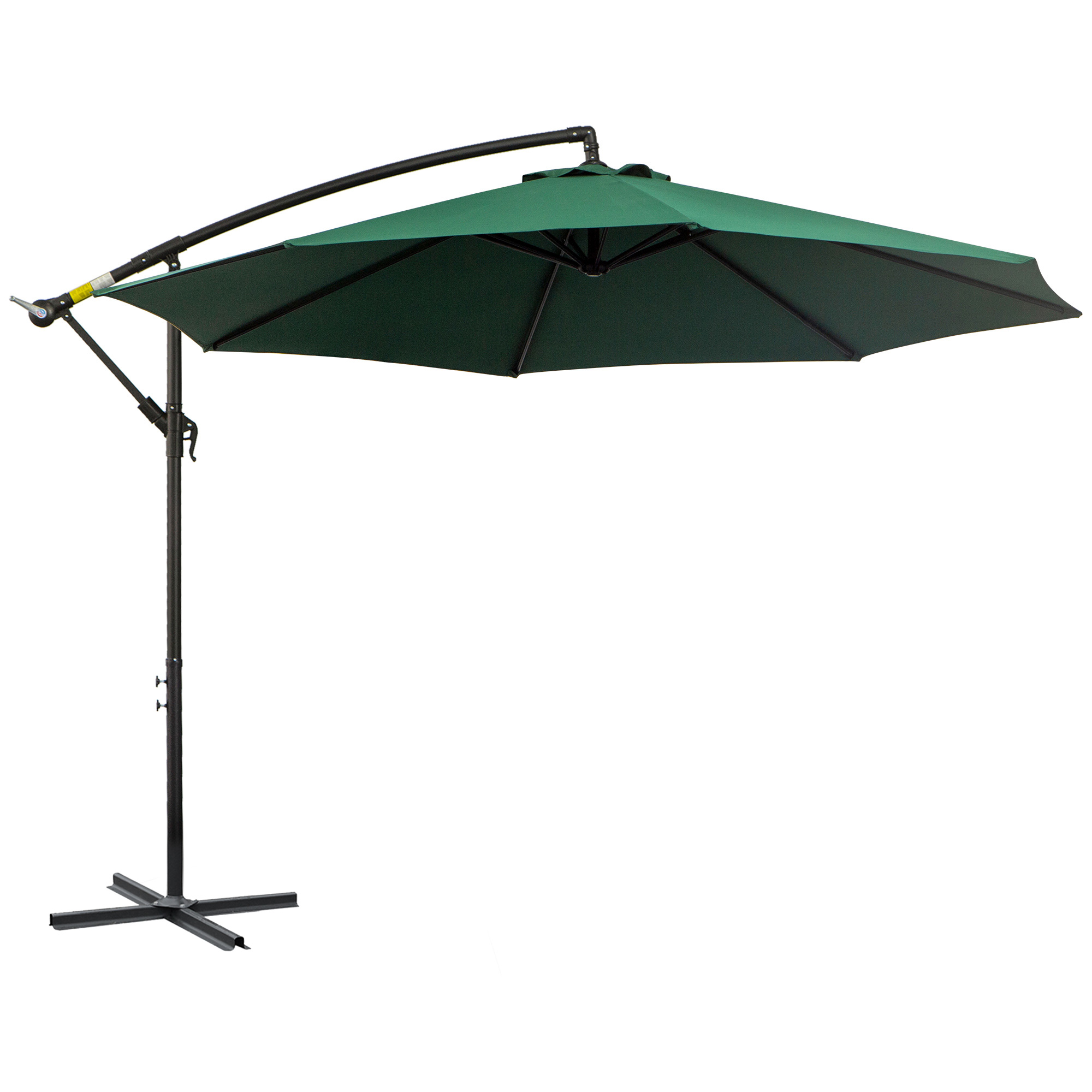 Sonnenschirm mit Handkurbel Wetterbeständig 3 m x 3 m x 2,5 m XXL Grün