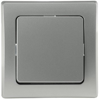 DELPHI Wechsel-Schalter / 250V~/ 10A, inkl. Rahmen, UP, silber