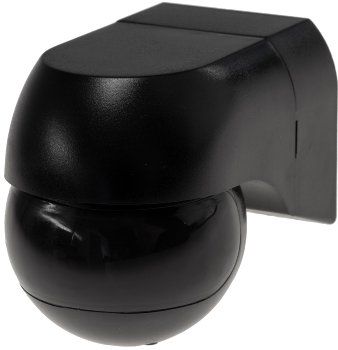 Aufputz Bewegungsmelder "CBM-SL black" / 180°, LED geeignet, IP44, 1-800W,
