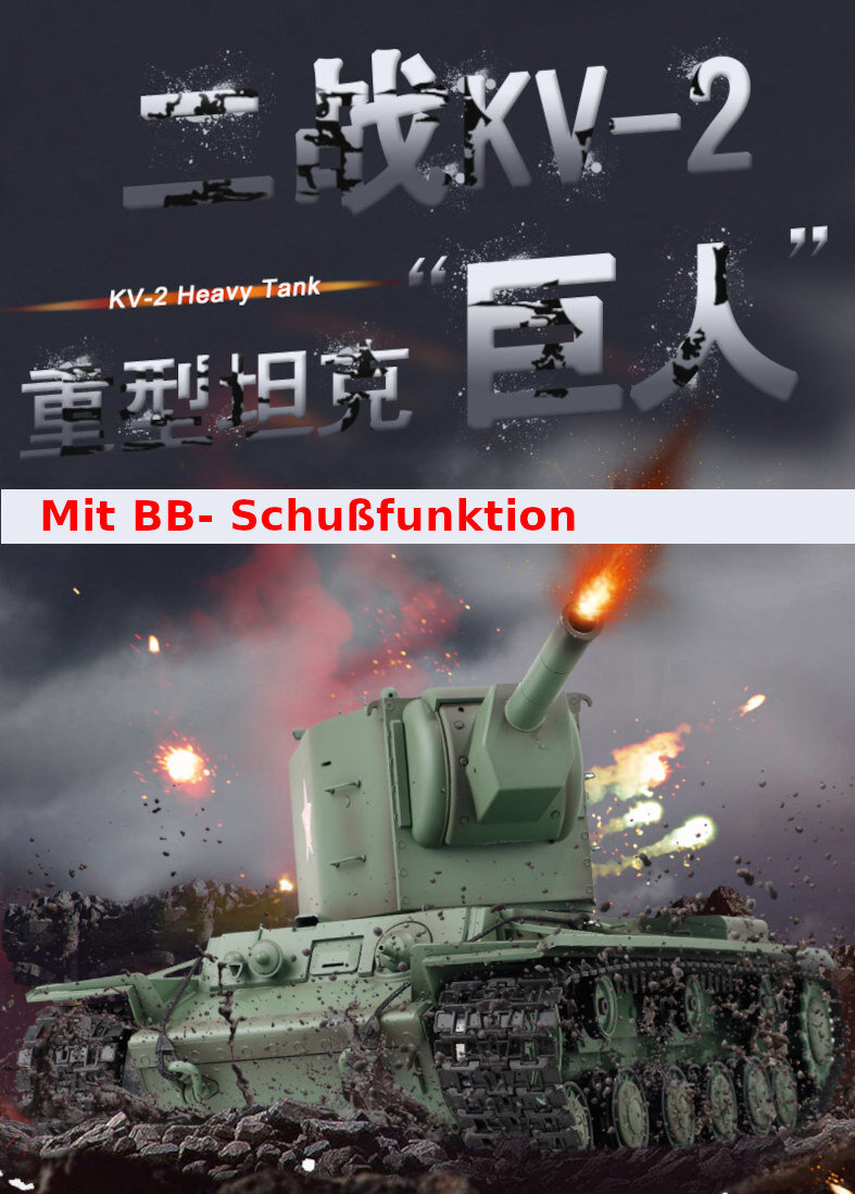 RC Panzer "KV-2" - Metallgetriebe & Metallketten