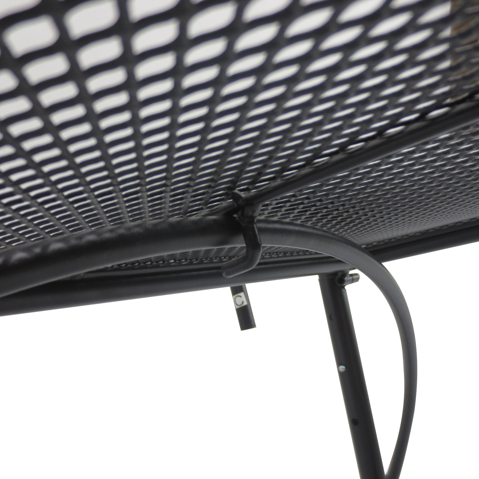 Balkonhängetisch Gartentisch höhenverstellbar viereckig Terrasse Metall Schwarz L60 x B56,5 x H45 cm