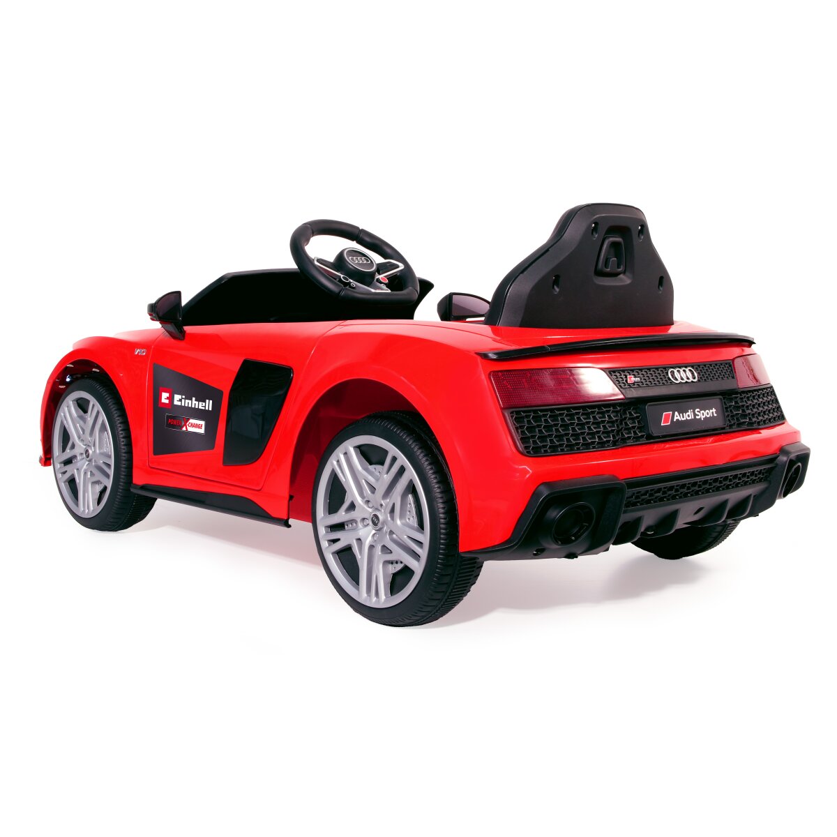 Kinderfahrzeug Audi R8 Spyder rot Einhell Power X-Change inkl. Starter Set