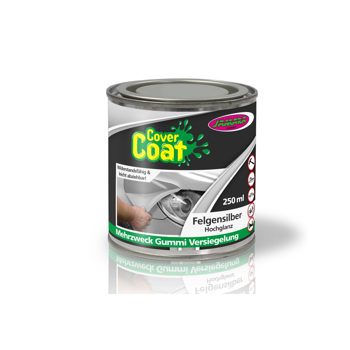 Gummifolie Flüssiggummi Mehrzweck Gummi-Versiegelung 250ml Dosen Cover Coat Felgensilber hochglanz Gummifolie Flüssiggummi Mehrzweck Gummi-Versiegelung 250ml Dosen Cover Coat Felgensilber hochglanz