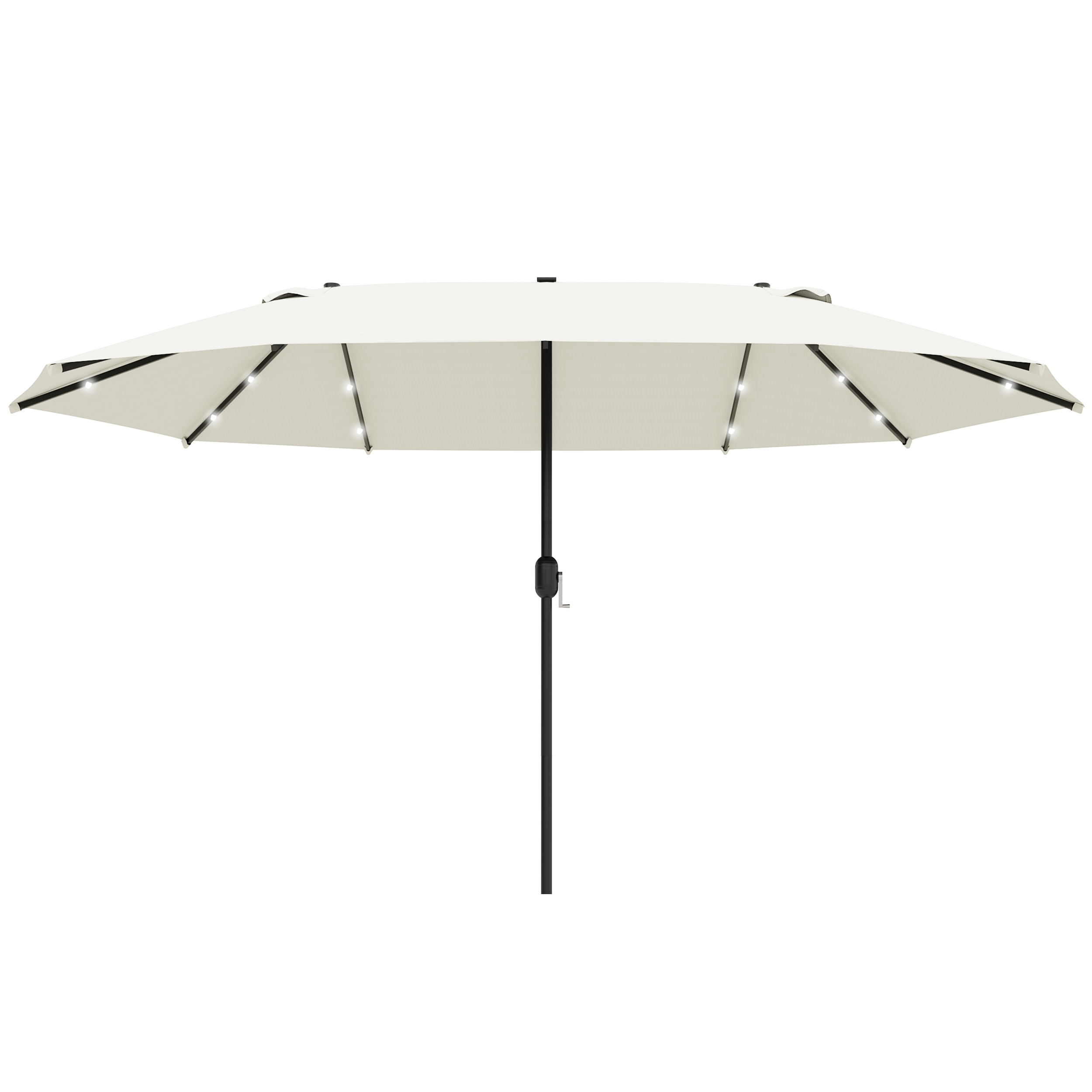 Sonnenschirm Oval Cremeweiß 440 x 256 cm