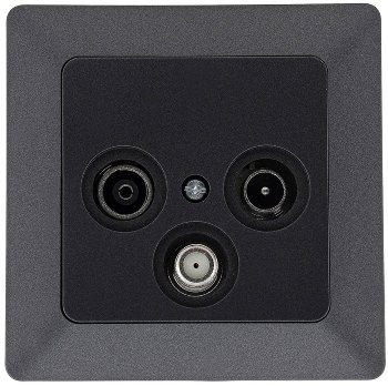 MILOS Antennendose TV+Radio+Sat - inkl. Rahmen, UP, Anthrazit MILOS Antennendose TV+Radio+Sat - inkl. Rahmen, UP, Anthrazit