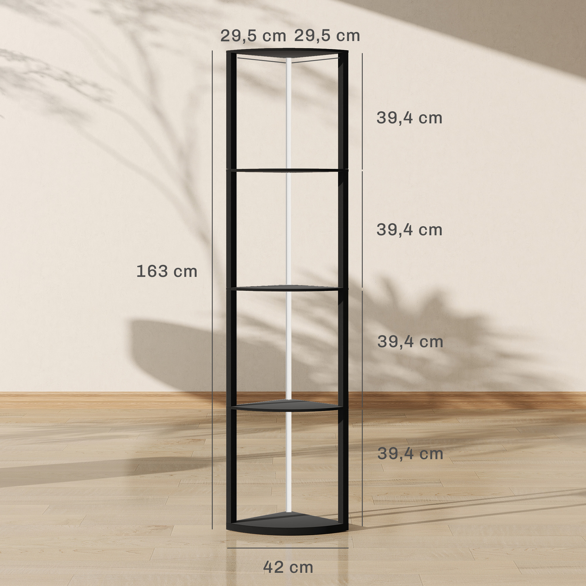 LED Stehlampe 5-stufige dimmbar Stehleuchte mit Regal,  RGB Farbwechsel, Fernbedienung