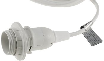 Netzkabel mit Schalter und E14 Fassung / 1,4m + 2m lang, weiß