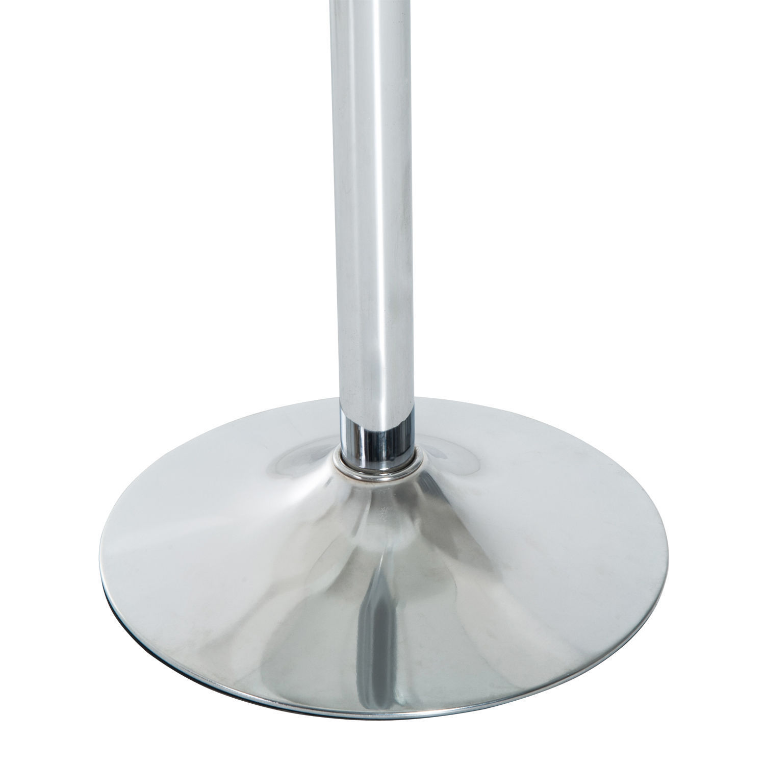 runder Esstisch mit Glastischplatte, Metallgestell, Silberfarben