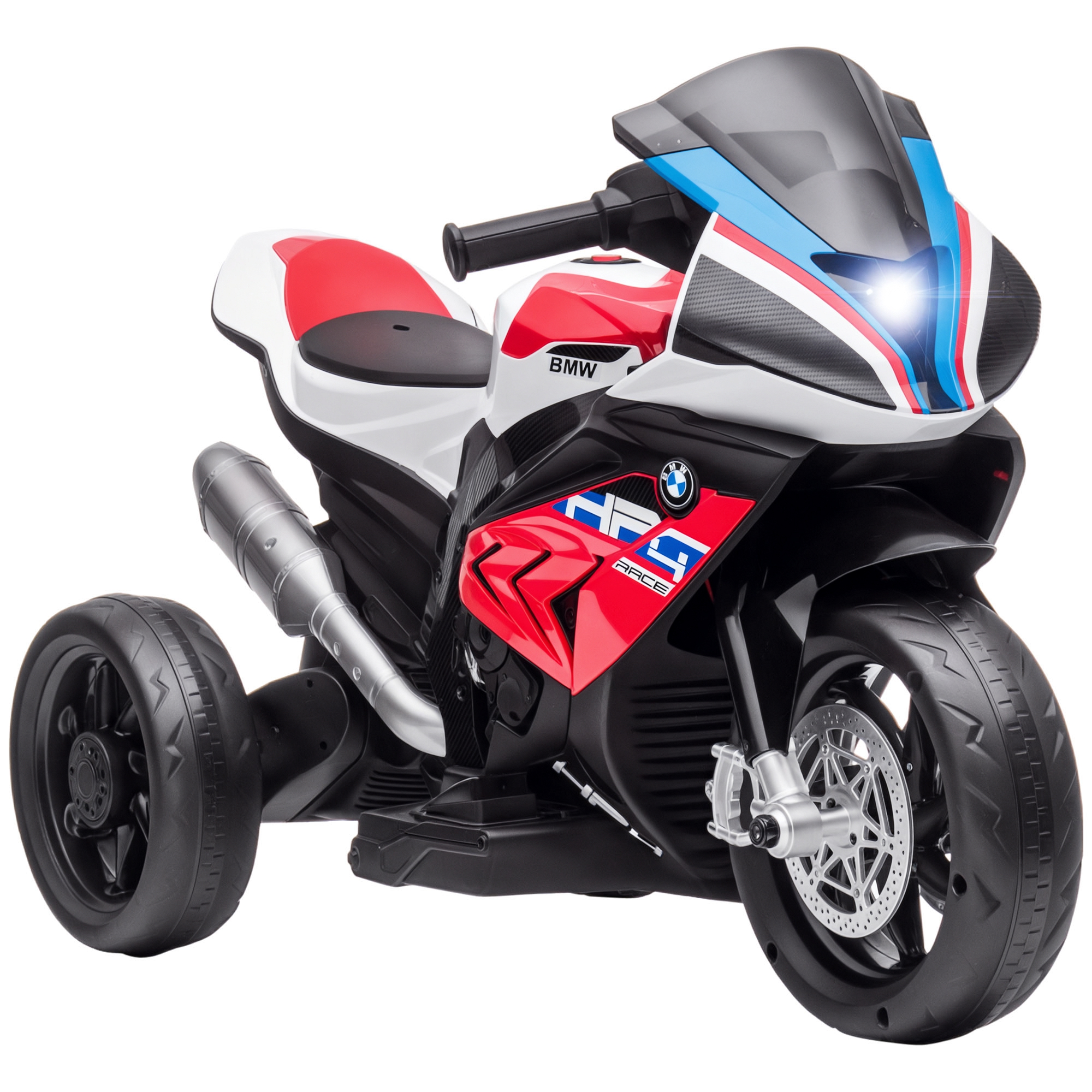 Kindermotorrad, Elektromotorrad, Scheinwerfer, 3 Musikmodi, für Kinder 1,5-5 Jahre, Rot, 82,5 x 42 x 54cm