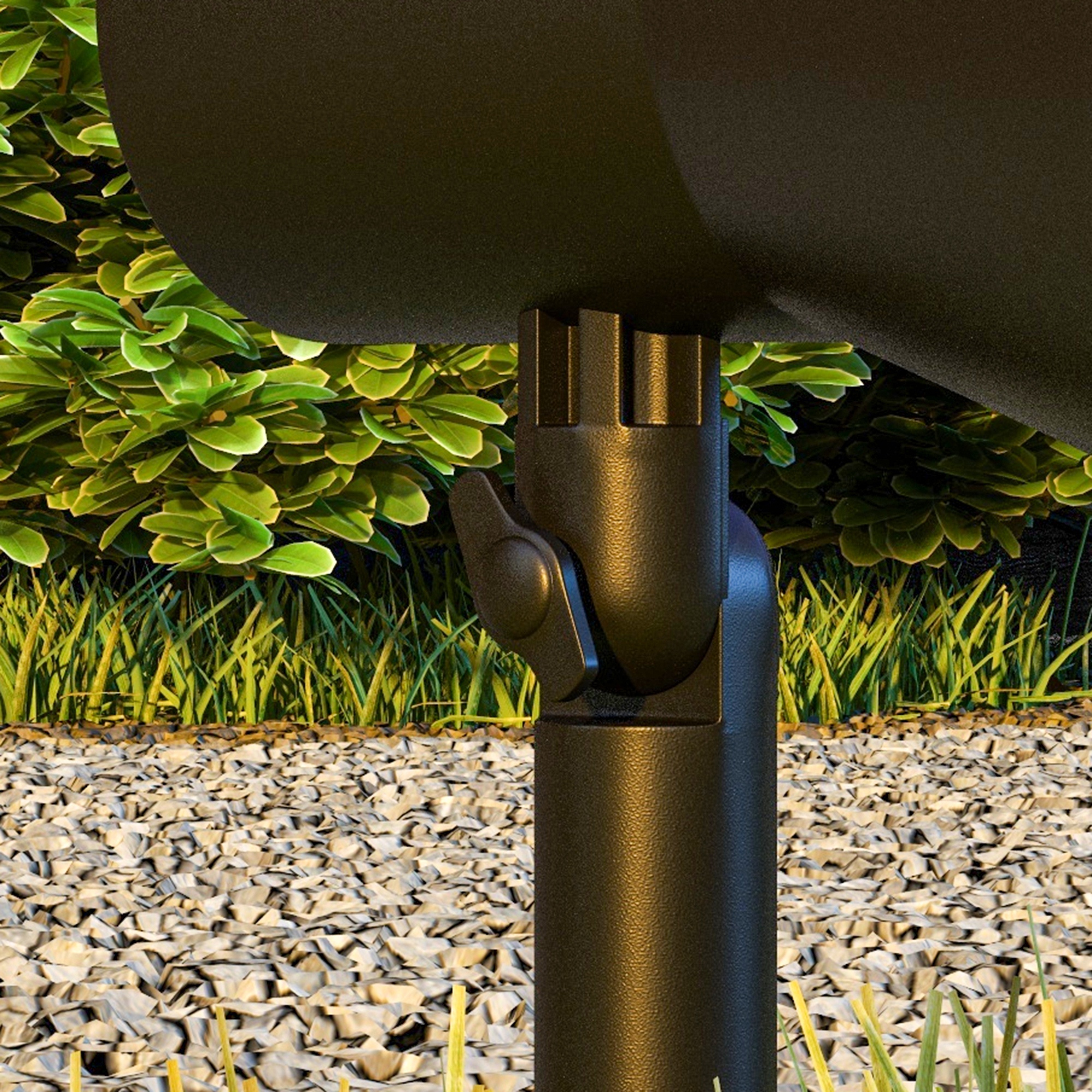 Solarleuchten, 2 Stück Solarlampen, Solar Gartenleuchte mit 2 Lichtfarben, Boden-/Wandmontage, IP54 Wasserdicht für Balkon, Terrasse, Schwarz