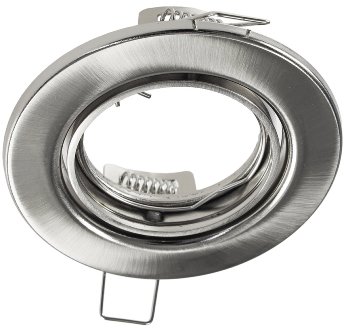 Decken-Einbaustrahler "SR90" chrom-matt, schwenkbar, Ø 88mm, für 50mm Lampen