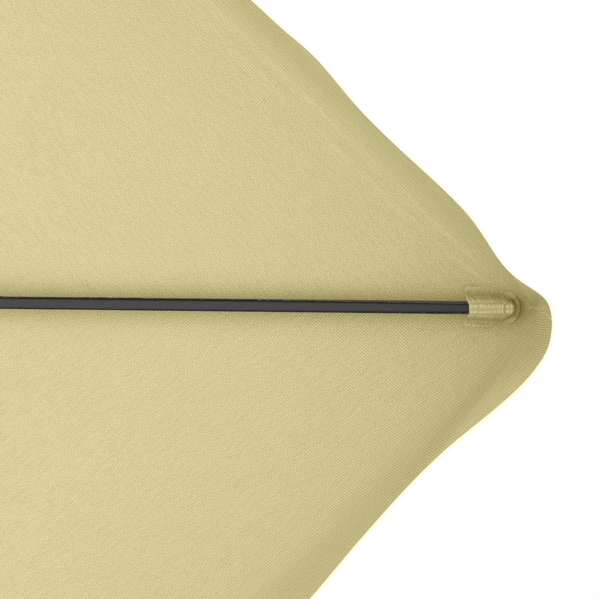 Gartenschirm, Ampelschirm, dekorativer Rand, Lüftungsdach, Metallgestell, 2,4x2,4x2,6m, Beige